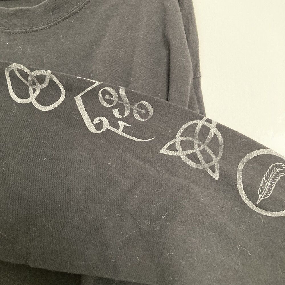 Vintage 90’s Led Zepellin Tshirt Long Sleeve LARGE? No Tag Cotton - Picture 3 of 7